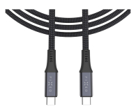 FIXED Pleciony Kabel USB-C/USB-C 1,2m USB4 gen2 4K/60Hz 240W gray - 1342380 - zdjęcie 2